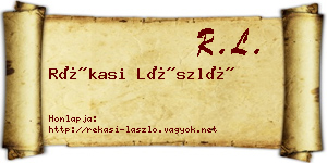 Rékasi László névjegykártya